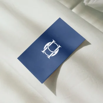 HO & OH logo on business card mockup – elegant and professional design for luxury branding and corporate identity
