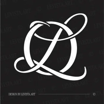 OL & LO Monogram | Wedding letter logo design 6 OL & LO letter logo on black background – refined and timeless design for wedding branding