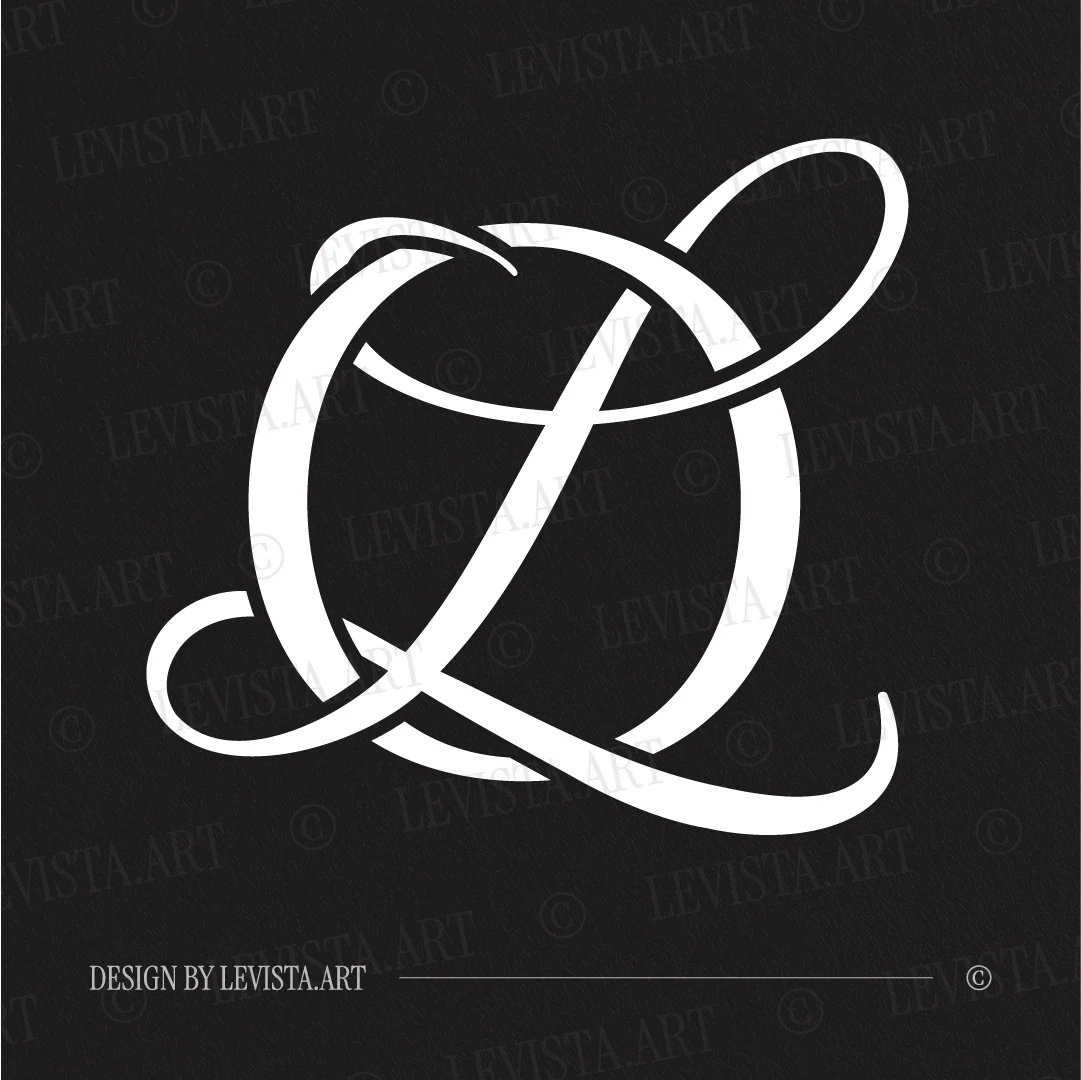 OL & LO Monogram | Wedding letter logo design 3 OL & LO letter logo on black background – refined and timeless design for wedding branding