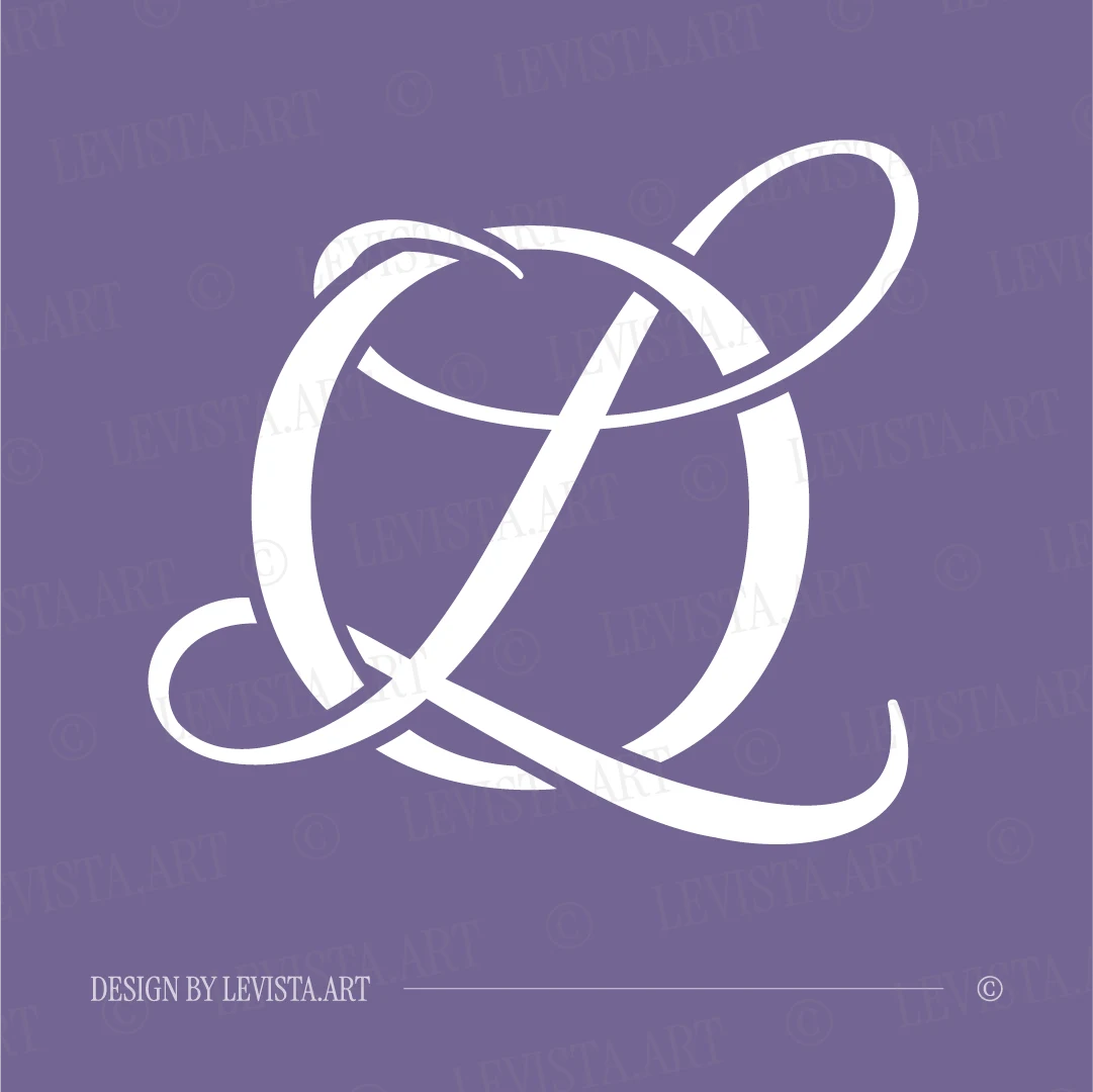 OL & LO Monogram | Wedding letter logo design 2 OL & LO wedding logo on soft colored background – stylish and modern design for invitations and decor