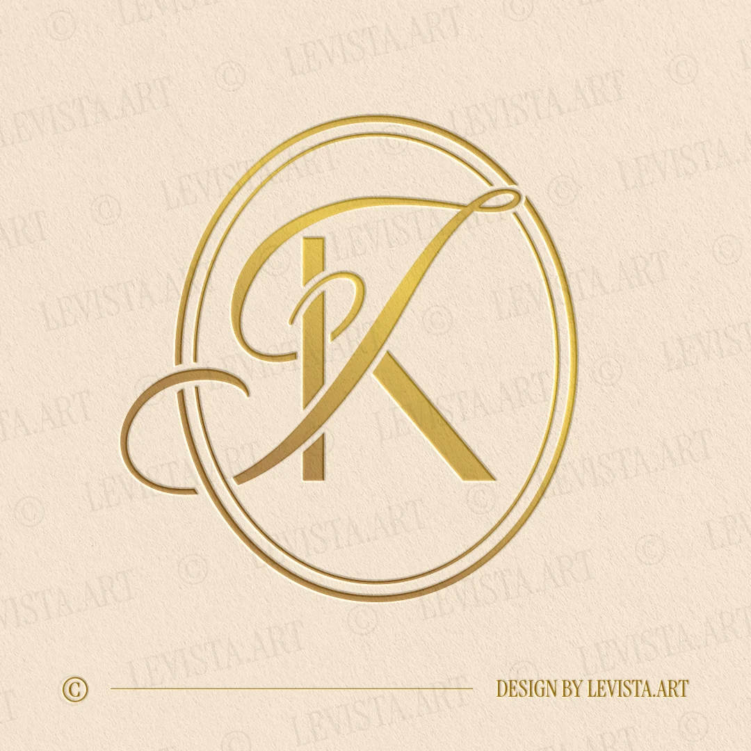 KJ & JK Monogram | Wedding Letter Logo 10 KJ & JK Monogram presented as a sophisticated wedding letter logo featuring a clean and well-structured letter design. This ready-made monogram logo is ideal for wedding branding, wedding invitations, business logos and personal brands seeking a timeless and professional initials logo style.