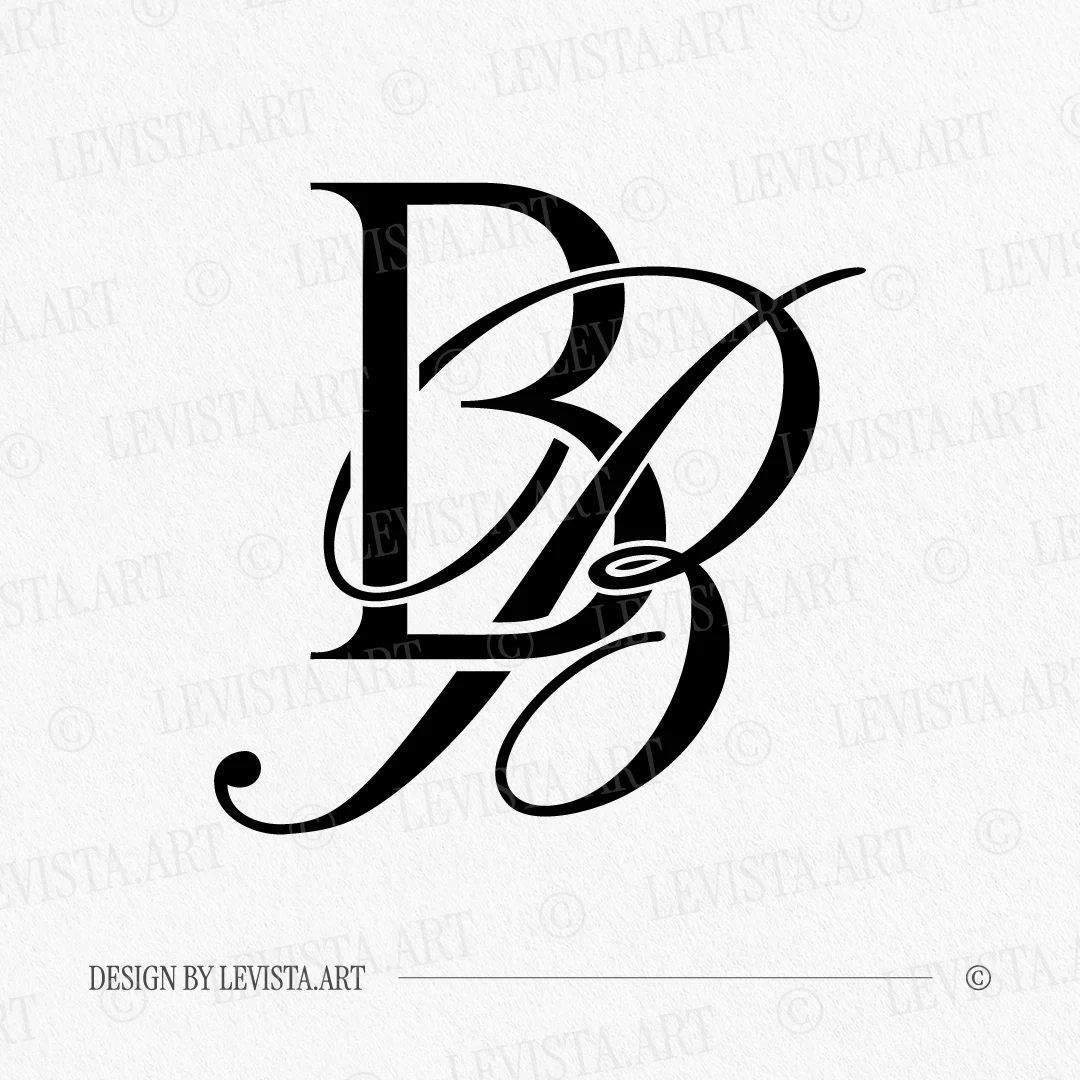 BB Monogram | Initials logo design 3 BB initials logo in black on white background – minimalist wedding design for stationery and modern branding