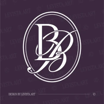 BB Monogram | Initials logo design 5 BB wedding logo on colored background – stylish and modern initials design for invitations, decor, and premium identity