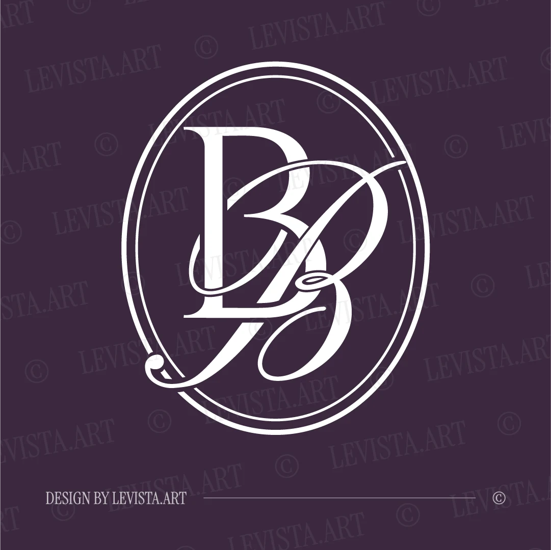 BB Monogram | Initials logo design 2 BB wedding logo on colored background – stylish and modern initials design for invitations, decor, and premium identity