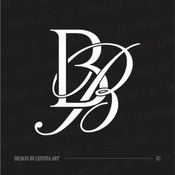 BB Monogram | Initials logo design 7 BB initials logo in white – minimalist wedding design for stationery and modern branding