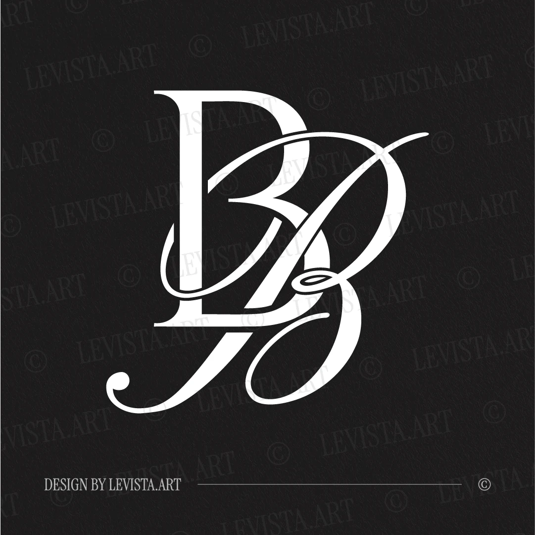 BB Monogram | Initials logo design 4 BB initials logo in white – minimalist wedding design for stationery and modern branding