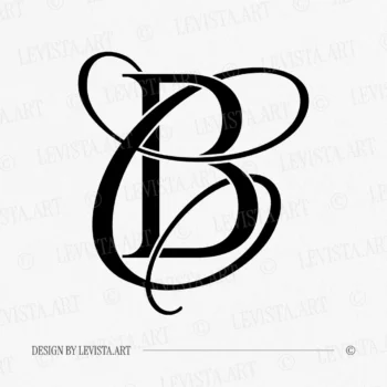 BC CB Monogram black on white