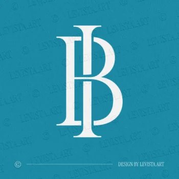 BI & IB Monogram | Minimalist Letter Logo Design 4 BI & IB monogram logo placed on a soft luxury-toned background – a stylish letter logo created for premium stationery, brand materials, and personal branding use.
