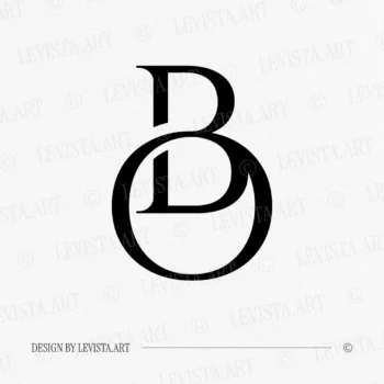 BO & OB monogram on white background – minimalist letter logo design with clean initials, created for professional branding and personal identity use.