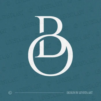 BO & OB Monogram on luxury background – refined letter logo design for high-end wedding and brand identity