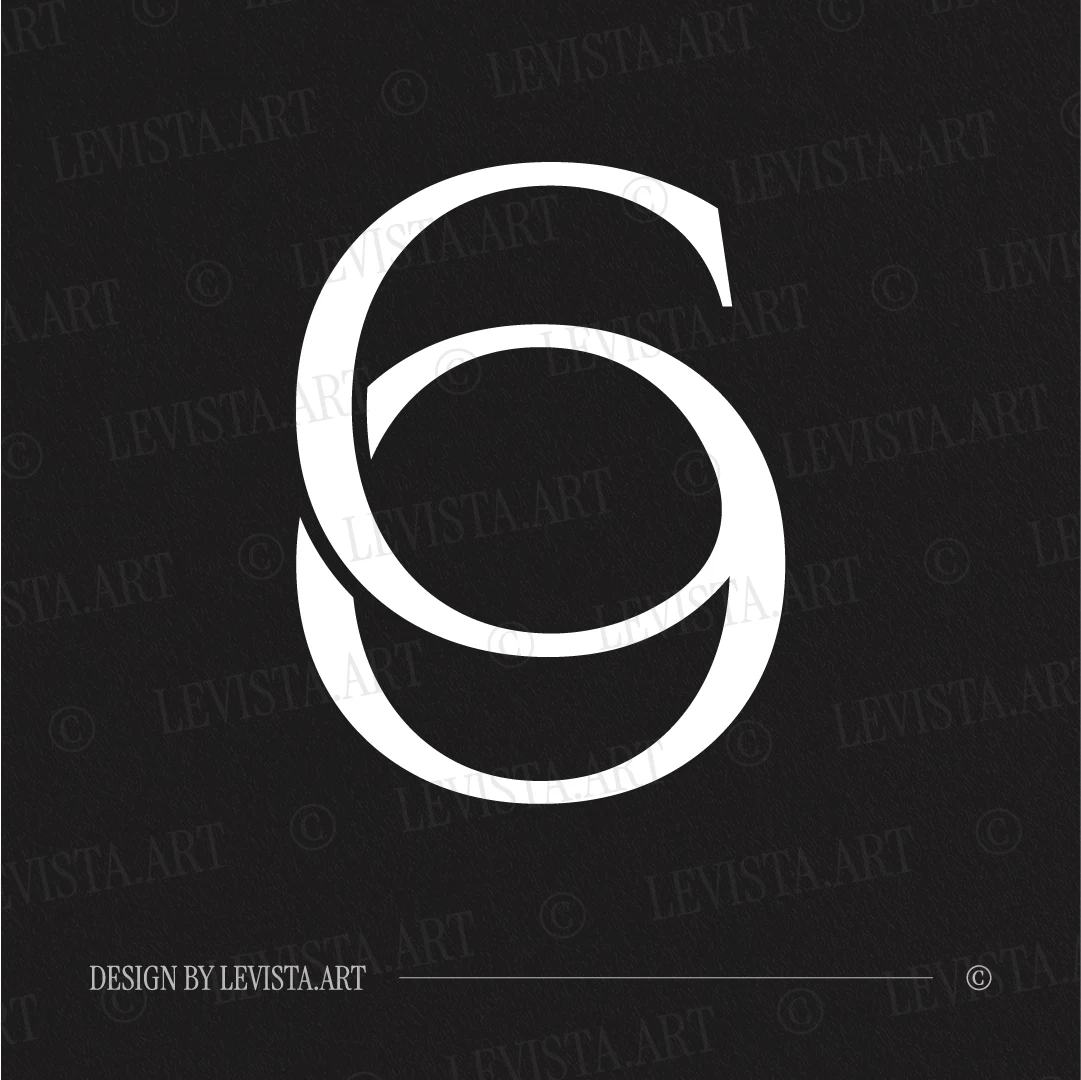 CO & OC Monogram | Minimalist Letter Logo design 3 CO & OC monogram letter logo presented in white on a deep dark background – refined initials logo created for business identity and elegant personal branding.