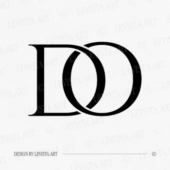 DO monogram on a light neutral background – minimalist letter logo with clean initials, designed for professional branding and modern personal identity use.