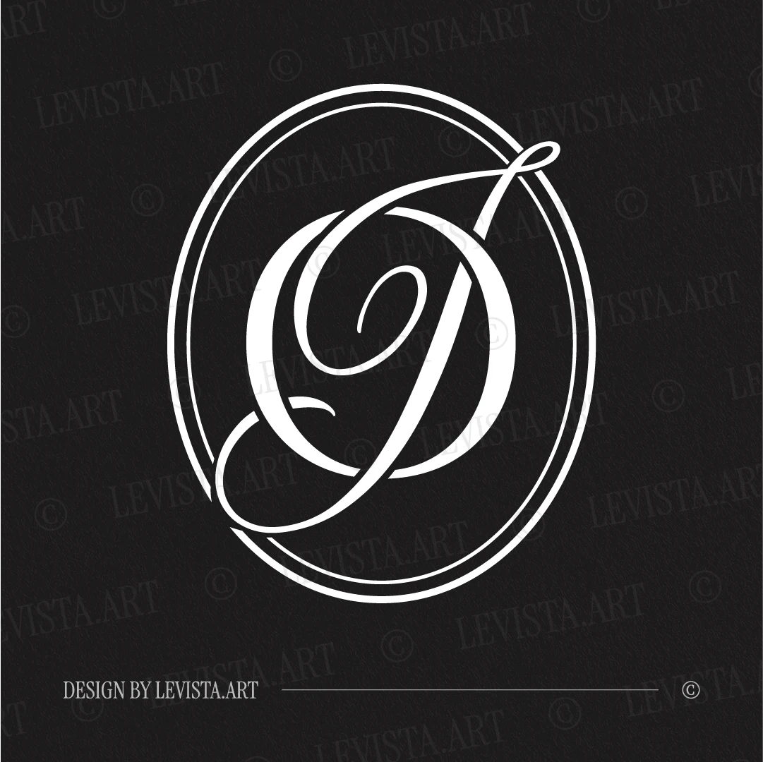 OJ Monogram, JO Letter logo | Wedding logo design 3 OJ Monogram JO Letter Logo Framed on Black Background