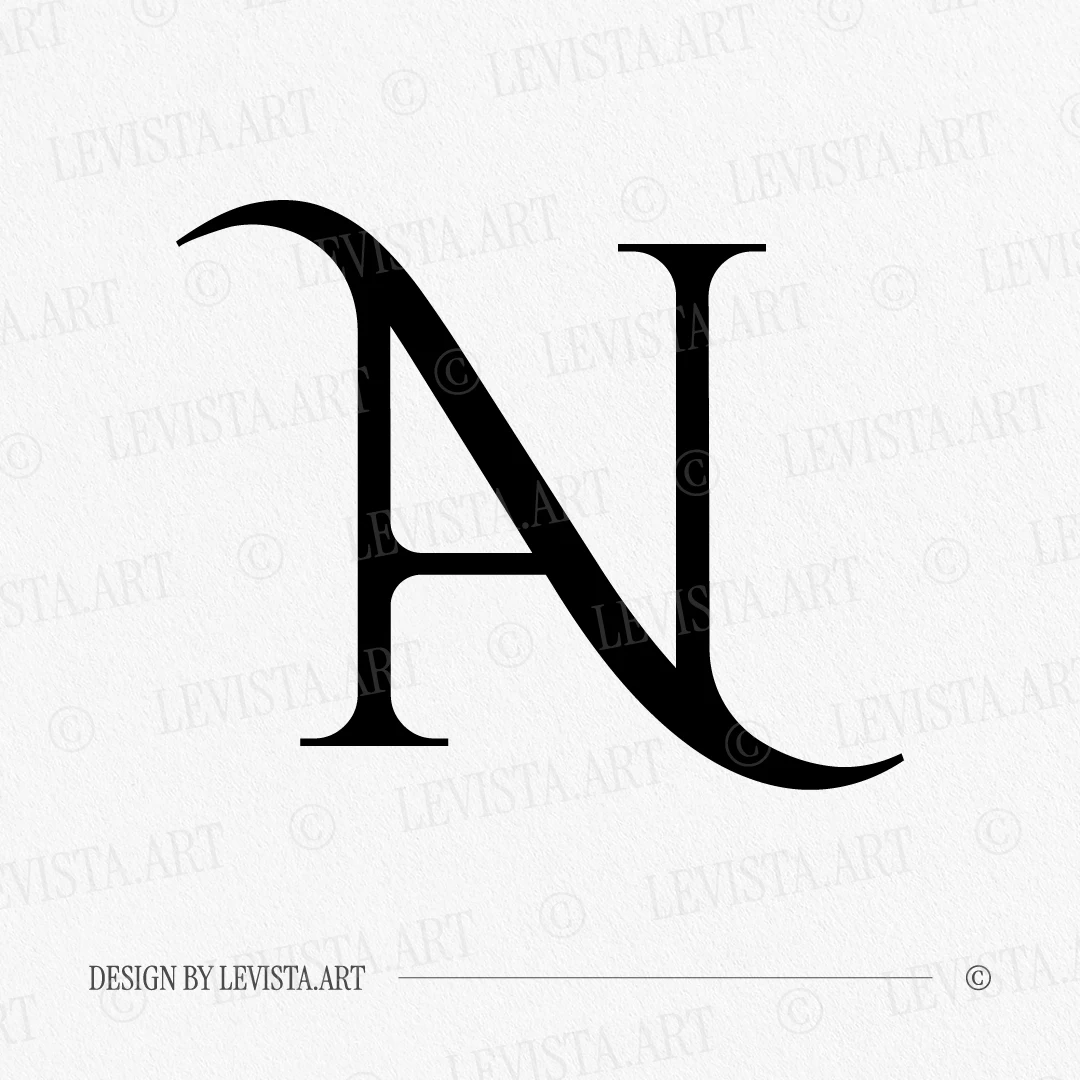 AN & NA Monogram | Modern letter logo design 27 AN & NA monogram shown in black on a light, minimal background – a modern letter logo designed for clear brand identity and contemporary personal branding.