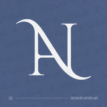 AN & NA monogram logo placed on a soft modern-toned background – a stylish initials logo developed for stationery, digital brand assets, and personal branding materials.