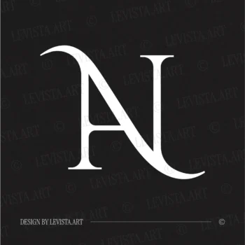 AN & NA letter logo displayed in white on a dark background – a sleek monogram design created for business branding and refined personal use.