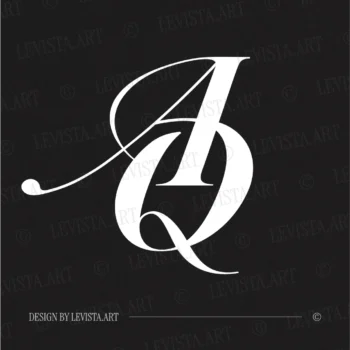 AQ Monogram, QA Initials logo elegant wedding monogram and wedding letter logo, luxury wedding initials logo for branding and decor