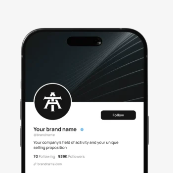 AT TA monogram logo optimized for a social media profile picture and digital avatar, representing a modern tech or consulting business identity.