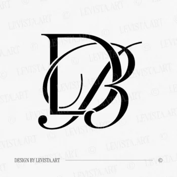 DB Monogram & BD Initials logo minimalist wedding monogram and wedding initials logo, clean letter logo design for modern wedding stationery