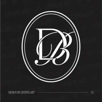 DB Monogram & BD Initials logo elegant wedding monogram and wedding initials logo, luxury letter logo for wedding branding and decor
