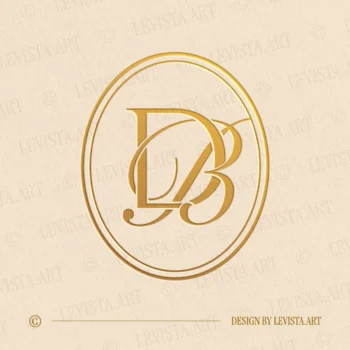 DB Monogram & BD Initials logo wedding monogram design and wedding initials logo, elegant letter logo for wedding invitations and stationery