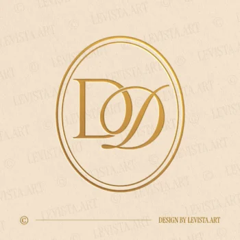 DD Monogram logo wedding monogram design and wedding letter logo, elegant initials logo for wedding invitations and stationery