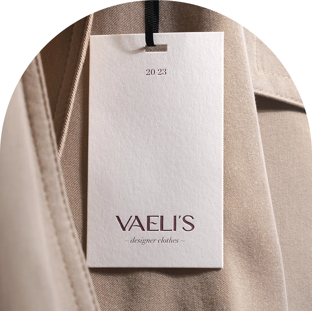 elegant logo design clothes tag
