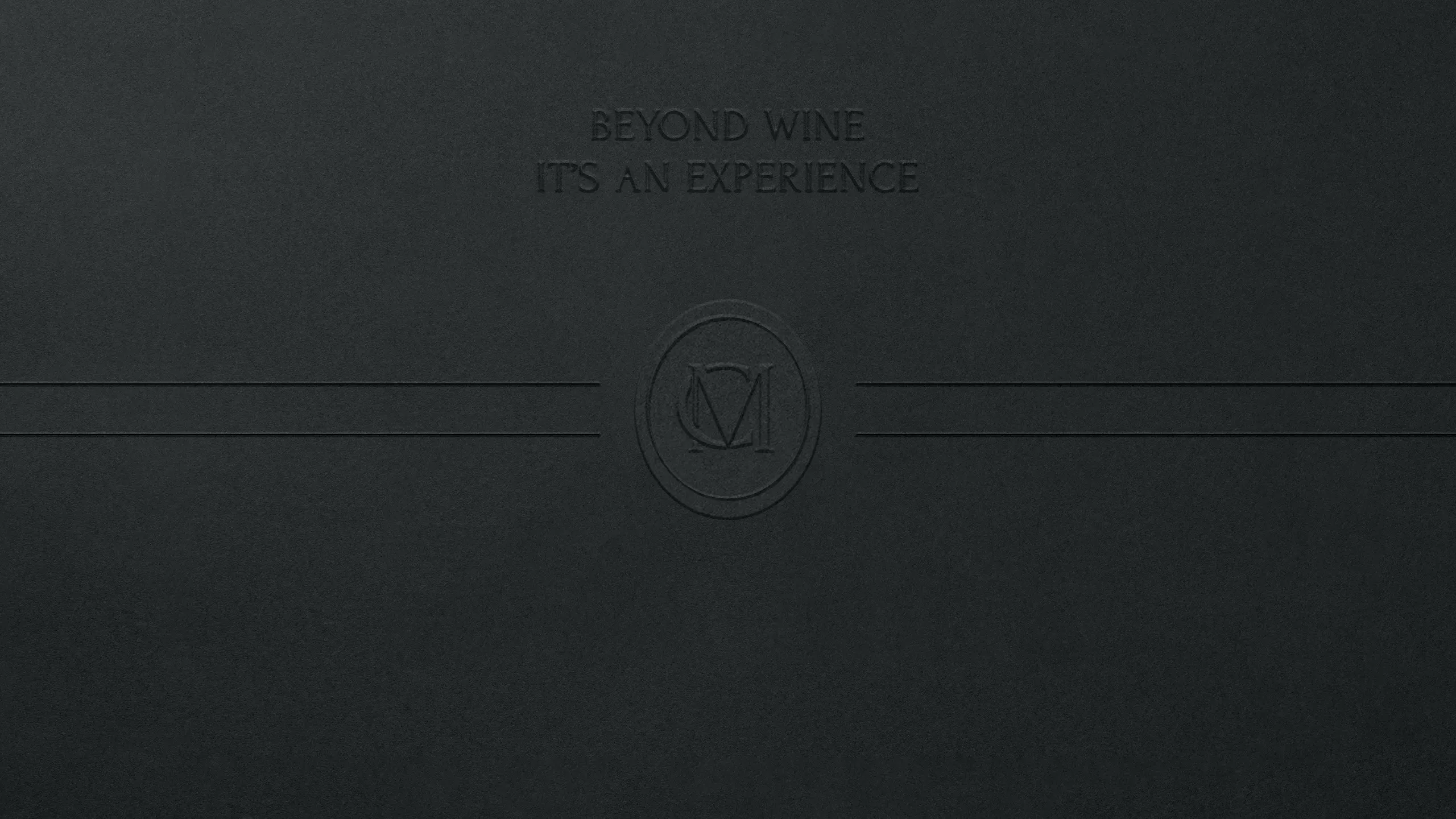 minimalist wine store monogram textured paper Minimalist wine store monogram logo embossed on luxury textured paper