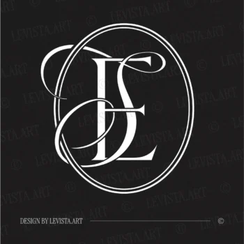 White ES & SE letter logo design on a dark background for minimalist sophisticated weddings and luxury personal projects