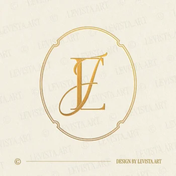Gold EJ and JE monogram as elegant interlocking letter logo design for refined wedding stationery, embossing and branding
