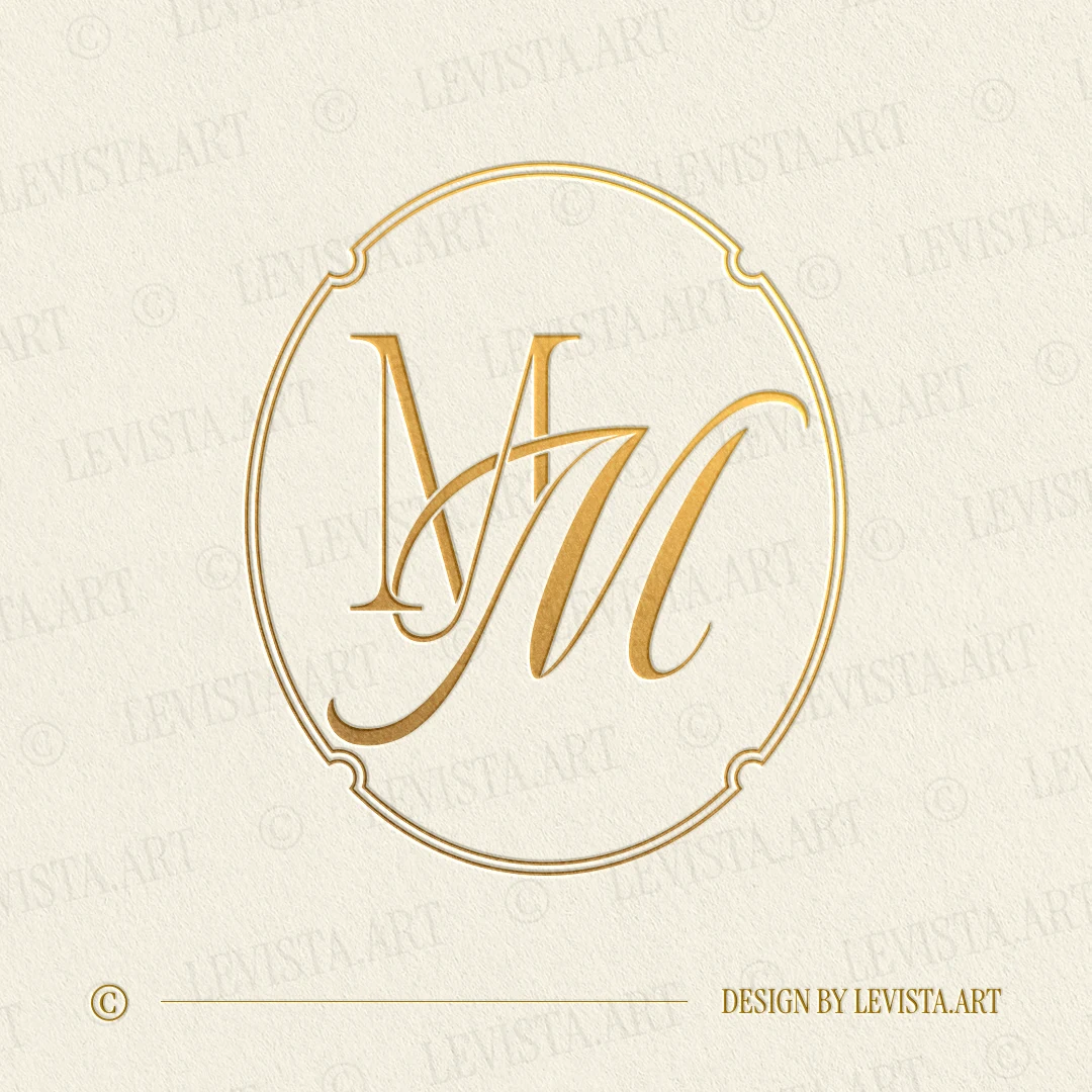 MM Wedding Monogram | Elegant letter logo design