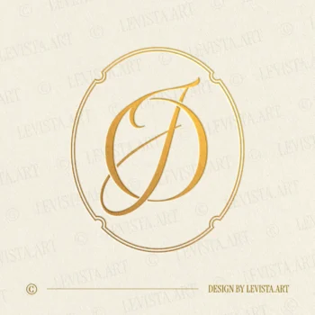 Gold OJ and JO monogram as elegant interlocking letter logo design for premium wedding stationery, wax seals and branding