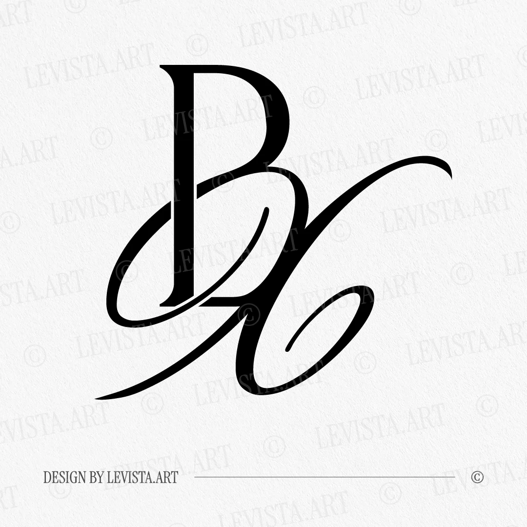 BX Monogram | Elegant letter logo design Black BX wedding logo with thin interlocking letters on a white background for stylish stationery suite, embossing, wax seals and foil stamping