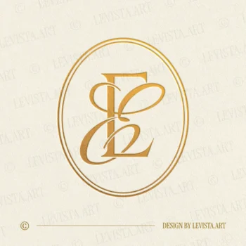 Gold EE monogram as elegant interlocking letter logo design for premium wedding stationery, wax seals, foil stamping, embossing and branding