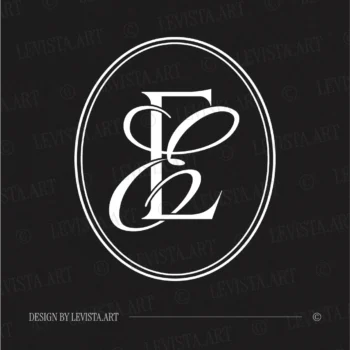 EE Monogram | Elegant letter logo design White EE initials as minimalist interlocking letter logo on black background for luxury wedding stationery suite, gobo projections and floor wrap