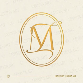 Gold MI and IM monogram as elegant interlocking letter logo design for premium wedding stationery, wax seals, foil stamping, embossing and branding