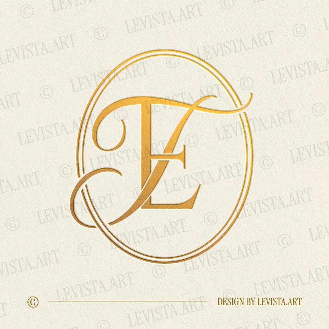ET & TE Monogram logo | Elegant letter logo design Gold ET and TE monogram as elegant interlocking letter logo design in fashionable modern style for luxury wedding stationery, wax seals, foil stamping, embossing and branding