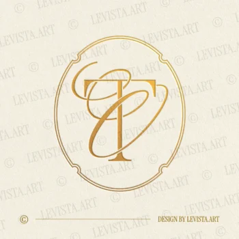 Gold TO and OT monogram logo as elegant interlocking lettermark design in modern minimalist style for refined wedding stationery, wax seals, foil stamping, embossing and branding